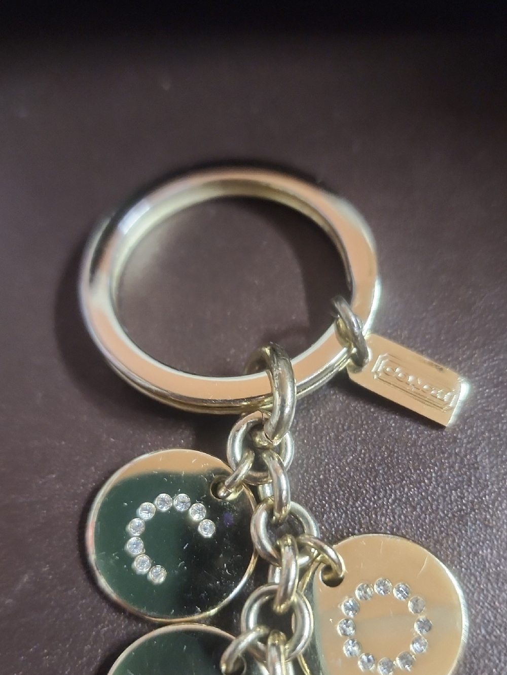 Coach Crystal Letters Keychain With Micro Made In Tag - Picture 3 of 7